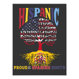 Trots op mijn Spaanse roots Hispanic Heritage Maan Foto Afdruk