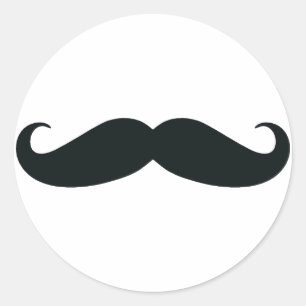 Trots op mijn Stache..... snor Ronde Sticker