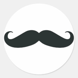 Trots op mijn Stache..... snor Ronde Sticker