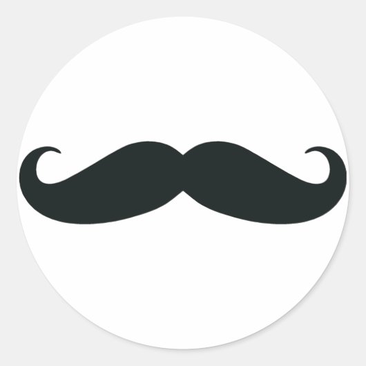 Trots op mijn Stache..... snor Ronde Sticker (Voorkant)