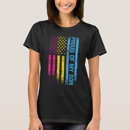Trots op mijn zoon Pansexual T-shirt (Voorkant)