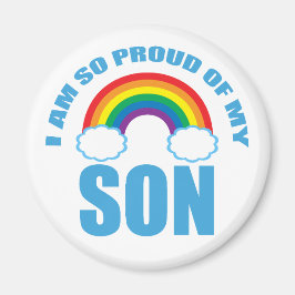 Trots op mijn zoon Rainbow Gay Pride Ouder Magneet