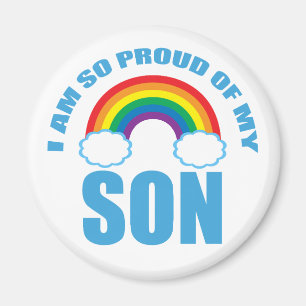 Trots op mijn zoon Rainbow Gay Pride Ouder Magneet