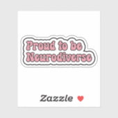 Trots op Neurodiverse Roze Neurodiversiteit Sticker (Vel)