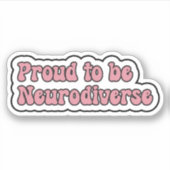 Trots op Neurodiverse Roze Neurodiversiteit Sticker (Voorkant)
