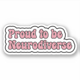 Trots op Neurodiverse Roze Neurodiversiteit Sticker