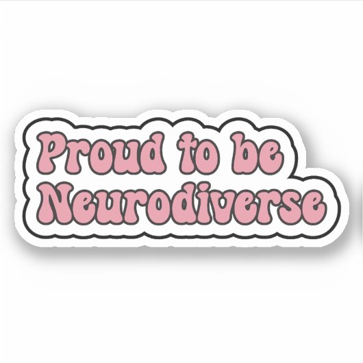 Trots op Neurodiverse Roze Neurodiversiteit Sticker (Voorkant)