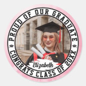 Trots op ons Afstuderen trendy Afstuderen Foto Sch Ronde Sticker (Voorkant)
