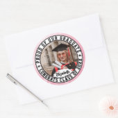 Trots op ons Afstuderen trendy Afstuderen Foto Sch Ronde Sticker (Envelop)