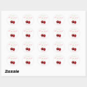Trots op ons Kersenfruit Bruiloftsgeschenken Ronde Sticker (Vel)