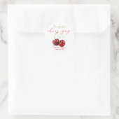 Trots op ons Kersenfruit Bruiloftsgeschenken Ronde Sticker (Tas)