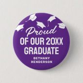 Trots op onze Afstuderen Paarse 2025 Ronde Button 5,7 Cm (Voorkant)