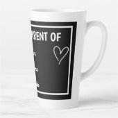 Trots op ouders met aangepaste namen latte mok (Rechts)