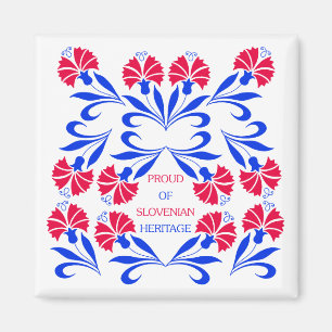 Trots op Sloveens Erfgoed Vierkante Magneet