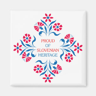 Trots op Sloveens Erfgoed Vierkante Magneet