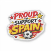 TROTS OP SPANJE Fan | Patriottisch Spanje Voetbal Sticker (Voorkant)