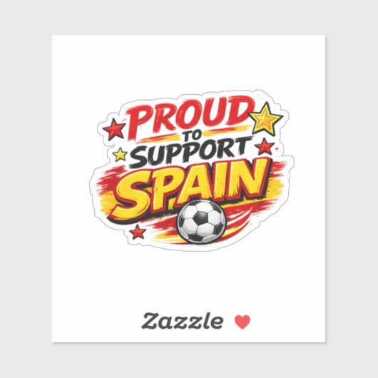 TROTS OP SPANJE Fan | Patriottisch Spanje Voetbal Sticker (Vel)