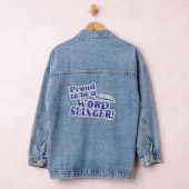 Trots op Word Slinger Auteur Life Slogan Denim Jacket (Hangar)