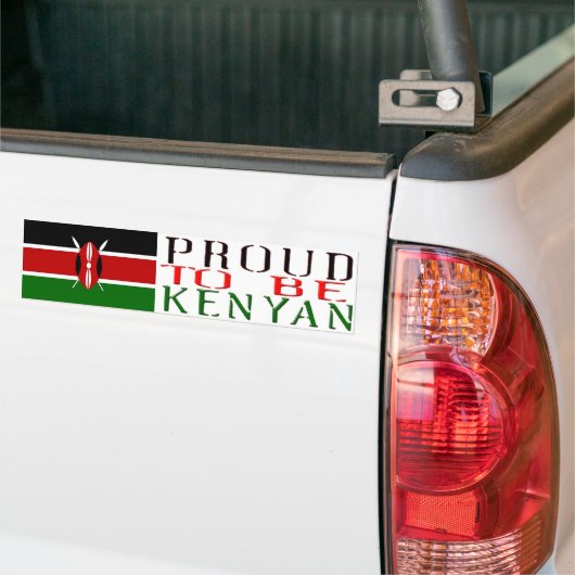 trots op zijn keniaanse Bumpersticker (Op Truck)