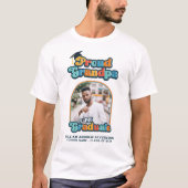 Trots Opa van de afstuderen foto groovy retro T-shirt (Voorkant)