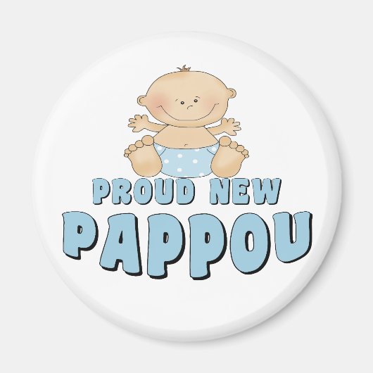 TROTS OPROUD NIEUWE Pappou Jongen Magneet (Voorkant)