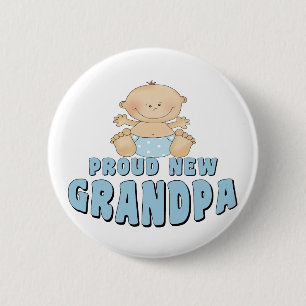 TROTS OPROUWDE Opa Jongen Ronde Button 5,7 Cm