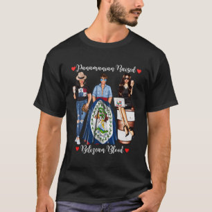 Trots Panaian met Belizean Roots Belize Vlag Pana T-shirt