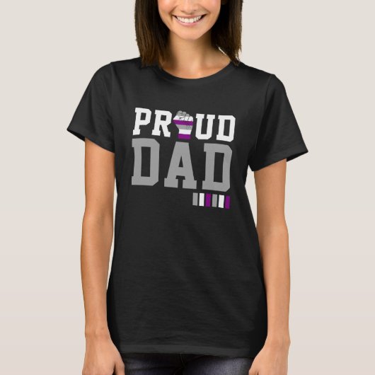 Trots Pap Asexual Pride Flag Vaders Dag LGBTQ Alle T-shirt (Voorkant)