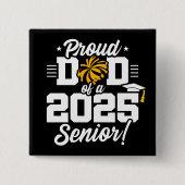 Trots Pap Cheerleader Class van 2025 Cheer Senior Vierkante Button 5,1 Cm (Voorkant)