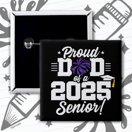 Trots Pap Cheerleader Class van 2025 Cheer Senior Vierkante Button 5,1 Cm