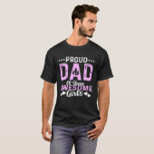 Trots papa van drie Geweldige meisjes i papa T-shirt (Voorkant volledig)
