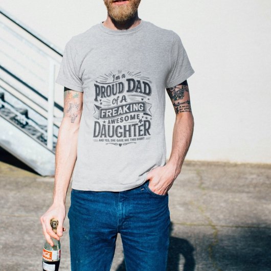 Trots papa's Geweldige dochtercadeau T-shirt