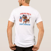 Trots pastriotische teckel illustratie Tri-Blend shirt (Achterkant)