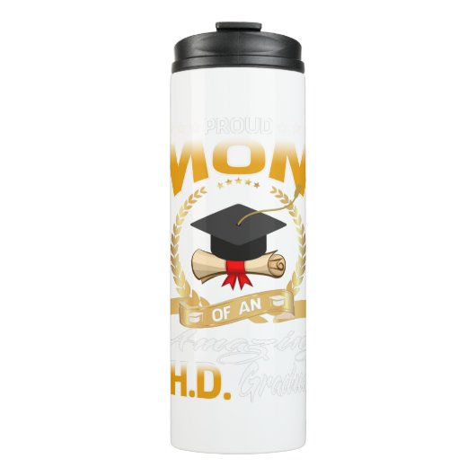 Trots PHD Afstuderen Moeder Thermosbeker (Voorkant)