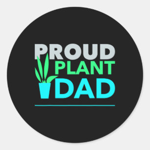 Trots Plant Papa Beste papa Vaderdag Voor Vader Ronde Sticker
