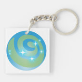 Trots Pleiadische Turquoise Sterrenzaad Sleutelhan Sleutelhanger (Achterkant)