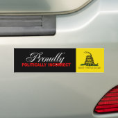 TROTS POLITIEK ONJUIST Bumpersticker (Op auto)
