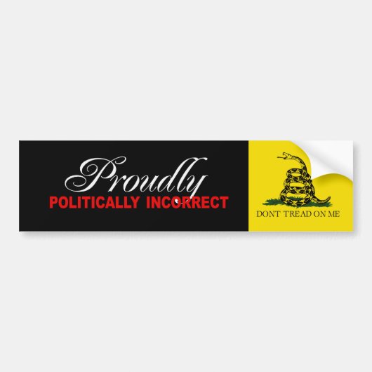 TROTS POLITIEK ONJUIST Bumpersticker (Voorkant)
