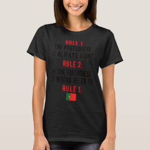 Trots Portugees Regels Portugal Vlag Portugees RO T-shirt