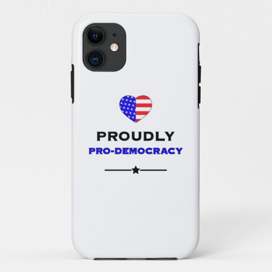 Trots pro-democratie Case-Mate iPhone case (Achterkant)