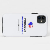 Trots pro-democratie Case-Mate iPhone case (Achterkant (horizontaal))