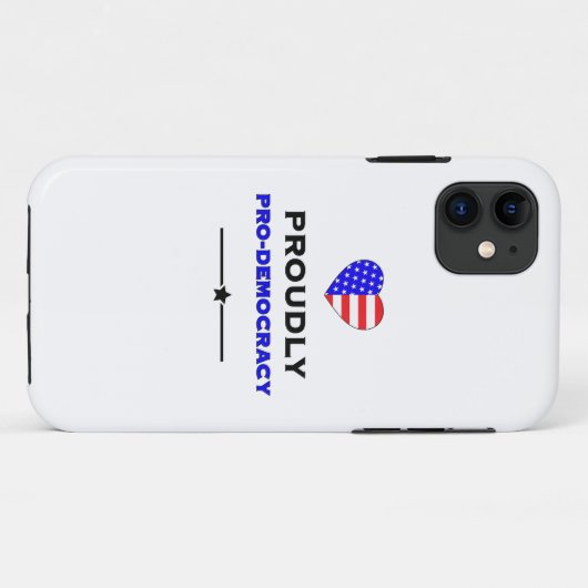 Trots pro-democratie Case-Mate iPhone case (Achterkant (horizontaal))
