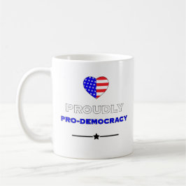Trots pro-democratie koffiemok