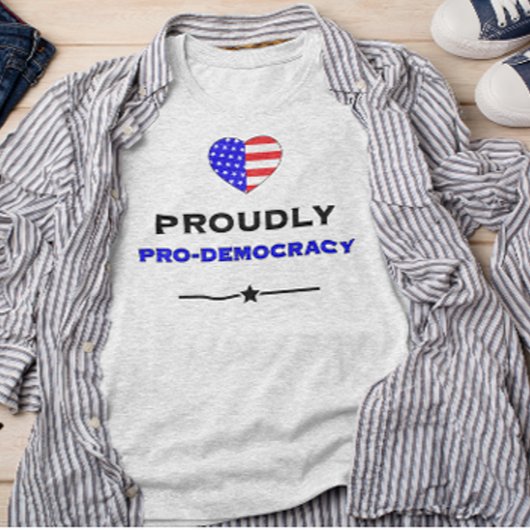 Trots pro-democratie t-shirt