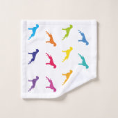 trots regenboog boxer honden bad handdoek (Wasdoekje)