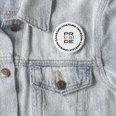 Trots Regenboog Tekst met Liefde is Liefde Ronde Button 5,7 Cm (In situ)