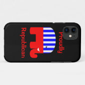 Trots Republikeins Case-Mate iPhone Case (Achterkant (horizontaal))