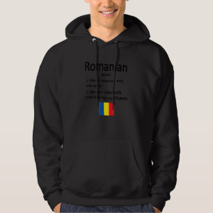 Trots Roemeens Definitie Roemenië Vlag Roemeens RO Hoodie