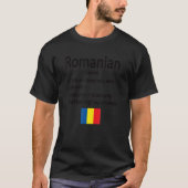 Trots Roemeens Definitie Roemenië Vlag Roemeens RO T-shirt (Voorkant)