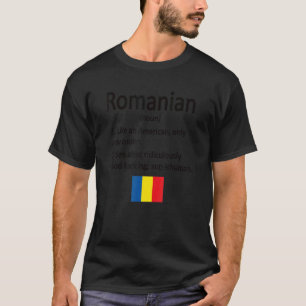 Trots Roemeens Definitie Roemenië Vlag Roemeens RO T-shirt